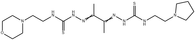 4-(2-Morpholinoethyl)-4'-[2-(pyrrolidin-1-yl)ethyl][1,1'-(1,2-dimethyl-1,2-ethanediylidene)bisthiosemicarbazide]|