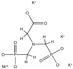 tripotassium [N,N-bis(phosphonomethyl)glycinato(5-)]nickelate(3-)  Struktur