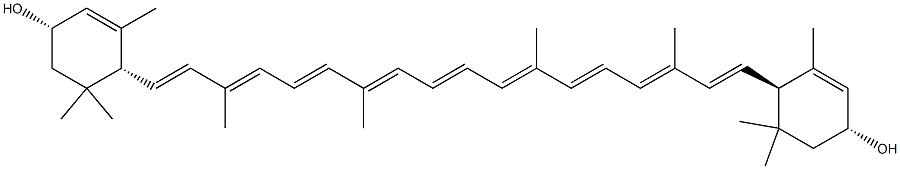 (3R,3'S)-ε,ε-Carotene-3,3'-diol Struktur