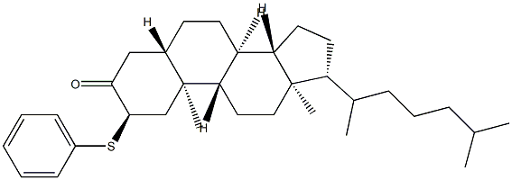 2-フェニルチオ-5α-コレスタン-3-オン 化学構造式