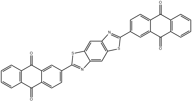 2,2'-(Benzo[1,2-d:4,5-d']bisthiazole-2,6-diyl)bis(9,10-anthraquinone) 结构式