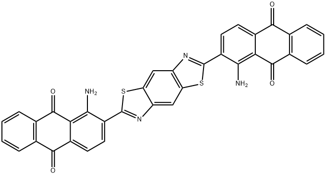 2,2'-(Benzo[1,2-d:4,5-d']bisthiazole-2,6-diyl)bis[1-amino-9,10-anthraquinone] 结构式