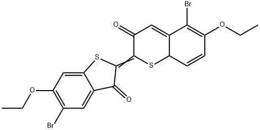5,5'-Dibromo-6,6'-diethoxy-Δ2,2'(3H,3'H)-bibenzo[b]thiophene-3,3'-dione,6371-16-0,结构式