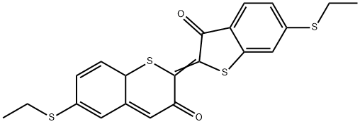 6,6'-Bis(ethylthio)-Δ2,2'(3H,3'H)-bibenzo[b]thiophene-3,3'-dione,6371-17-1,结构式