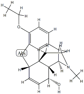 6,7-Didehydro-4,5α-epoxy-3-ethoxy-17-methylmorphinan-8α-ol,63732-58-1,结构式