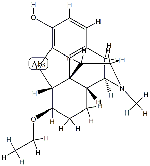 4,5α-Epoxy-6β-ethoxy-17-methylmorphinan-3-ol Struktur
