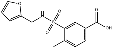 3-[(furan-2-ylmethyl)sulfamoyl]-4-methylbenzoic acid Struktur