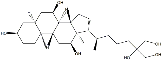 5β-Cholestane-3α,7α,12α,25,26,27-hexaol Struktur