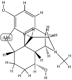 4,5α-Epoxy-17-methylmorphinan-3,8α-diol Struktur