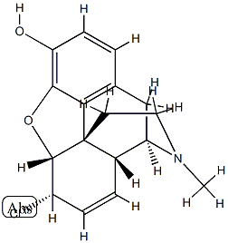 6α-クロロ-7,8-ジデヒドロ-4,5α-エポキシ-17-メチルモルフィナン-3-オール 化学構造式