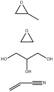 2-Propenenitrile, polymer with methyloxirane polymer with oxirane ether with 1,2,3-propanetriol (3:1) Struktur
