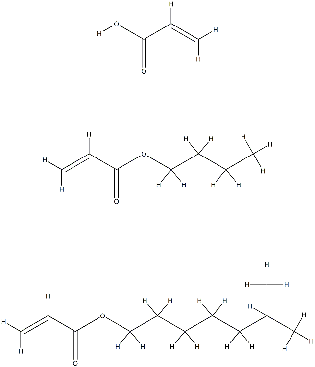 2-Propenoic acid, polymer with butyl 2-propenoate and isooctyl 2-propenoate Structure