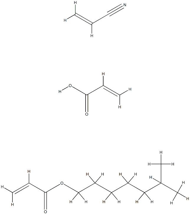 2-丙烯酸与2丙烯酸异辛酯和2-丙烯腈的聚合物, 63793-45-3, 结构式