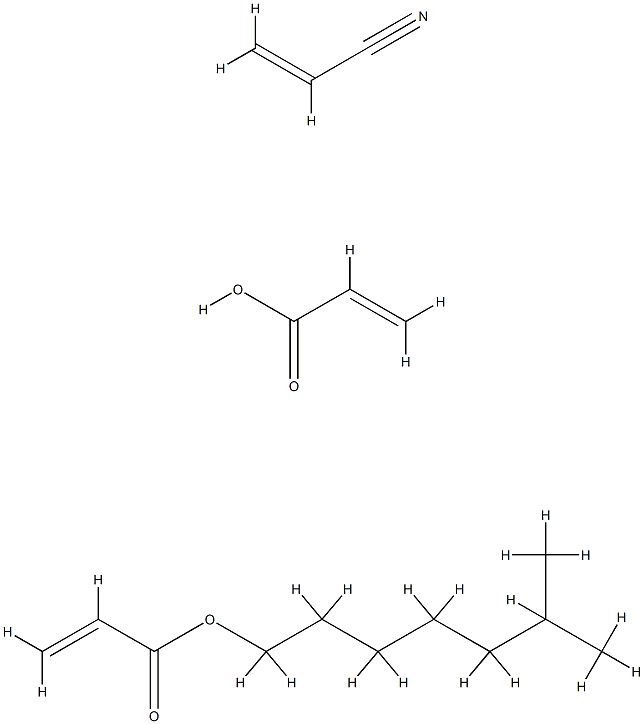 2-丙烯酸与2丙烯酸异辛酯和2-丙烯腈的聚合物,63793-45-3,结构式