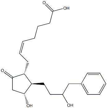 13,14-dihydro-16-phenyl-omega-tetranorprostaglandin E2 化学構造式