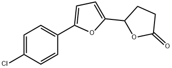 5-(5-(4-chlorophenyl-2-furanyl))dihydro-2(3H)-furanone 化学構造式