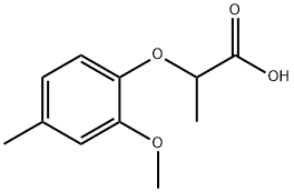 2-(2-methoxy-4-methylphenoxy)propanoic acid Struktur