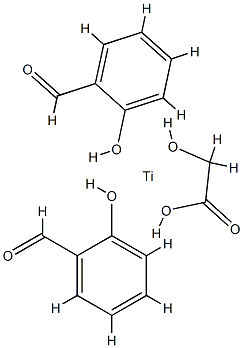 [hydroxyacetato(2-)-O1,O2]bis(salicylaldehydato-O,O')titanium Struktur