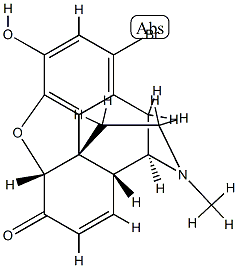 1-Bromo-7,8-didehydro-4,5α-epoxy-3-hydroxy-17-methylmorphinan-6-one Structure