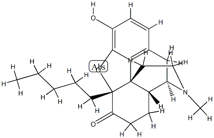 4,5α-Epoxy-3-hydroxy-17-methyl-5β-pentylmorphinan-6-one,63868-40-6,结构式