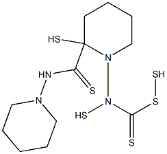 Bis(1-piperidylthiocarbamoyl) pertetrasulfide 结构式