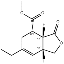 4-Isobenzofurancarboxylicacid,6-ethyl-1,3,3a,4,5,7a-hexahydro-3-oxo-,methylester,(3aR,4S,7aR)-rel-(9CI) 化学構造式