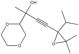 α-[(3,3-Dimethyl-2-isopropyloxiranyl)ethynyl]-α-methyl-1,4-dioxane-2-methanol|