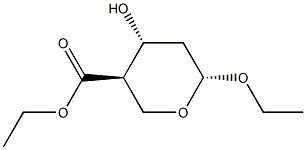 ba-D-threo-Pentopyranoside, ethyl 2,4-dideoxy-4-(ethoxycarbonyl)- (9CI) 化学構造式