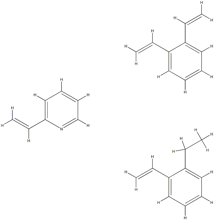 Pyridine, 2-ethenyl-, polymer with diethenylbenzene and ethenylethylbenzene,63951-51-9,结构式