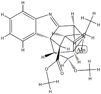 (5S)-4,5-Epoxy-5-methoxy-6α,21α-cyclo-4,5-secoakuammilan-17-oic acid methyl ester Struktur