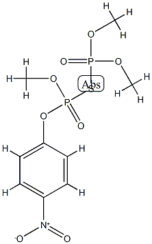 [α,β-チオ]二りん酸α,β,β-トリメチルα-(p-ニトロフェニル) 化学構造式