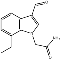 1H-Indole-1-acetamide,7-ethyl-3-formyl-(9CI) Struktur