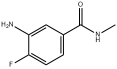 3-アミノ-4-フルオロ-N-メチルベンズアミド 化学構造式