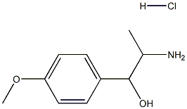 2-氨基-1-(4-甲氧基苯基)丙-1-醇盐酸盐 结构式