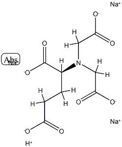 trisodium hydrogen N,N-bis(carboxylatomethyl)-L-glutamate Structure