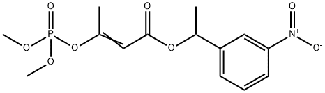 3-(Dimethoxyphosphinyloxy)-2-butenoic acid α-methyl-m-nitrobenzyl ester,64011-86-5,结构式