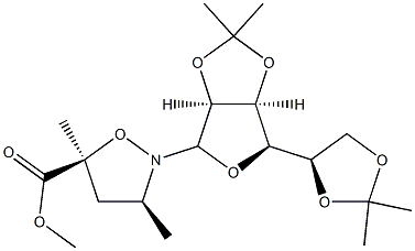 (3S)-2-(2-O,3-O:5-O,6-O-Diisopropylidene-α-D-mannofuranosyl)-3β,5-dimethyl-5β-isoxazolidinecarboxylic acid methyl ester|