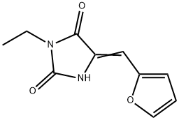 2,4-Imidazolidinedione,3-ethyl-5-(2-furanylmethylene)-(9CI) Structure