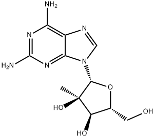 2-氨基-2'-C-甲基腺苷,640725-73-1,结构式