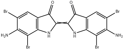 6,6'-Diamino-5,5',7,7'-tetrabromo-Δ2,2'(3H,3'H)-bi[1H-indole]-3,3'-dione,6417-55-6,结构式