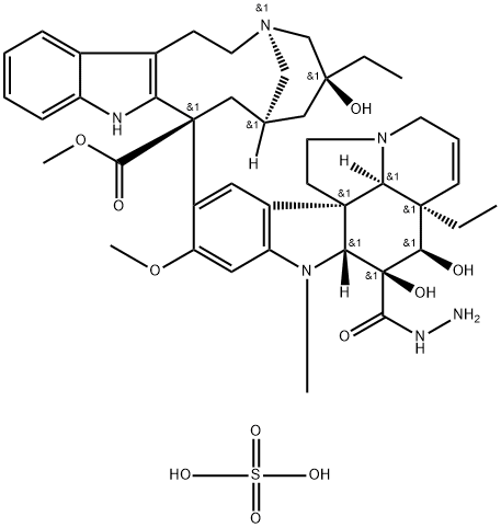 Deacetylvinblastine Hydrazide Sulfate Salt 结构式