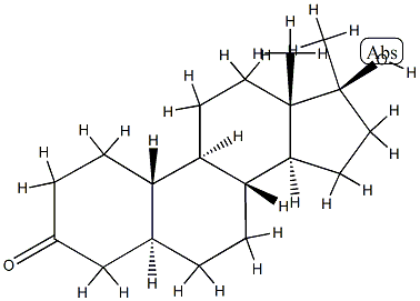 17β-ヒドロキシ-17-メチル-5α-エストラン-3-オン 化学構造式