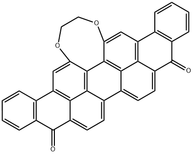 17,18-ジヒドロジナフト[1',2',3':3,4:3'',2'',1'':9,10]ペリロ[1,12-efg][1,4]ジオキソシン-5,10-ジオン 化学構造式
