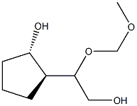 Cyclopentaneethanol, 2-hydroxy--ba--(methoxymethoxy)-, (1S,2S)- (9CI) 化学構造式