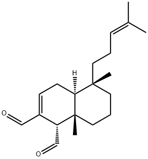 (1S)-1,4,4aα,5,6,7,8,8a-Octahydro-5,8aβ-dimethyl-5α-(4-methyl-3-pentenyl)-1α,2-naphthalenedicarbaldehyde,64282-29-7,结构式