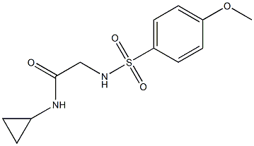 N-cyclopropyl-2-{[(4-methoxyphenyl)sulfonyl]amino}acetamide Structure