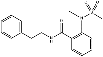 2-[methyl(methylsulfonyl)amino]-N-(2-phenylethyl)benzamide Struktur