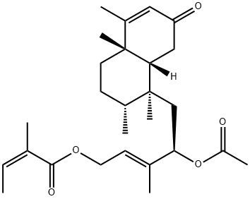 64340-48-3 (Z)-2-Methyl-2-butenoic acid [(2E,4R)-4-acetoxy-3-methyl-5-[(1S)-1,2,3,4,4a,7,8,8aβ-octahydro-1,2α,4aβ,5-tetramethyl-7-oxonaphthalen-1-yl]-2-pentenyl] ester