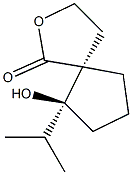 2-Oxaspiro[4.4]nonan-1-one,6-hydroxy-6-(1-methylethyl)-,(5R,6S)-rel-(9CI) 化学構造式