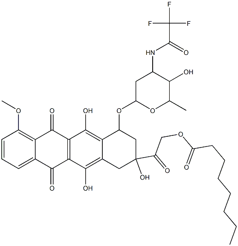 trifluoroacetyladriamycin-14-octanoate Structure